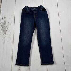 Carter's Kid Straight Jeans Adjustable Waistband Size 5/5A Dark Wash Worn Once